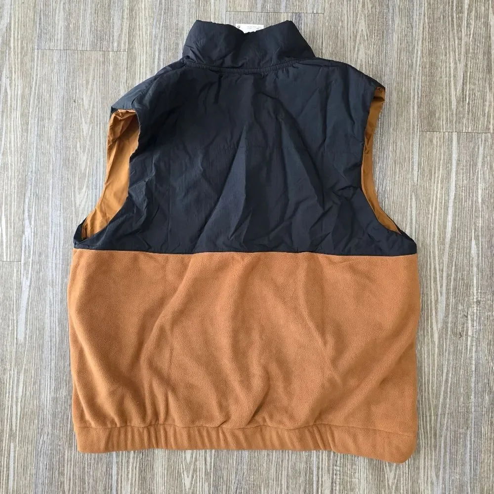 Nike Air Jordan Essentials Fleece Vest Black Brown FD8628-281 Men’s Size Large L